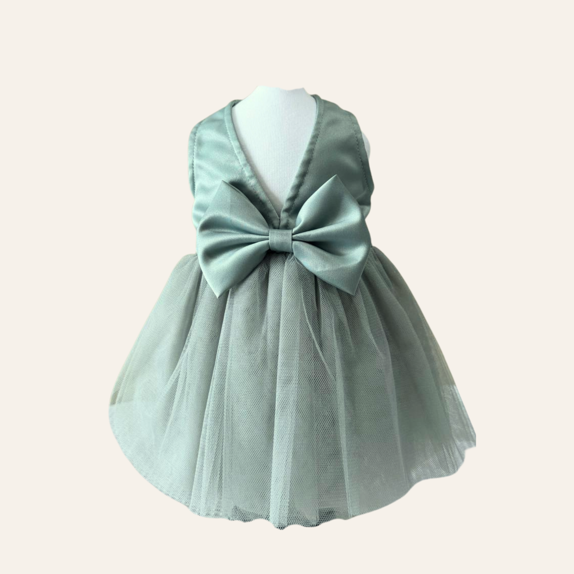 Dream Tutu Pet Dress Collection – Ivory/Sage Mint