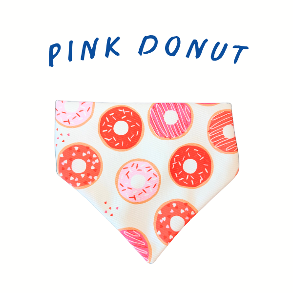 Pink Donut Scrunchie Bandana (water-repellent)