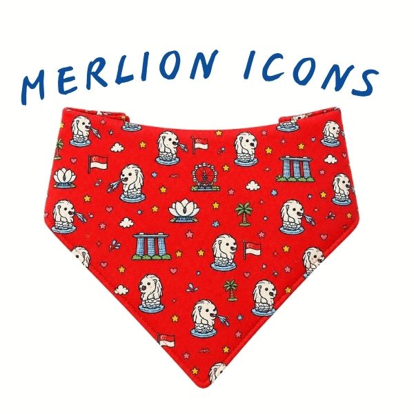 Merlion Icons Scrunchie Bandana