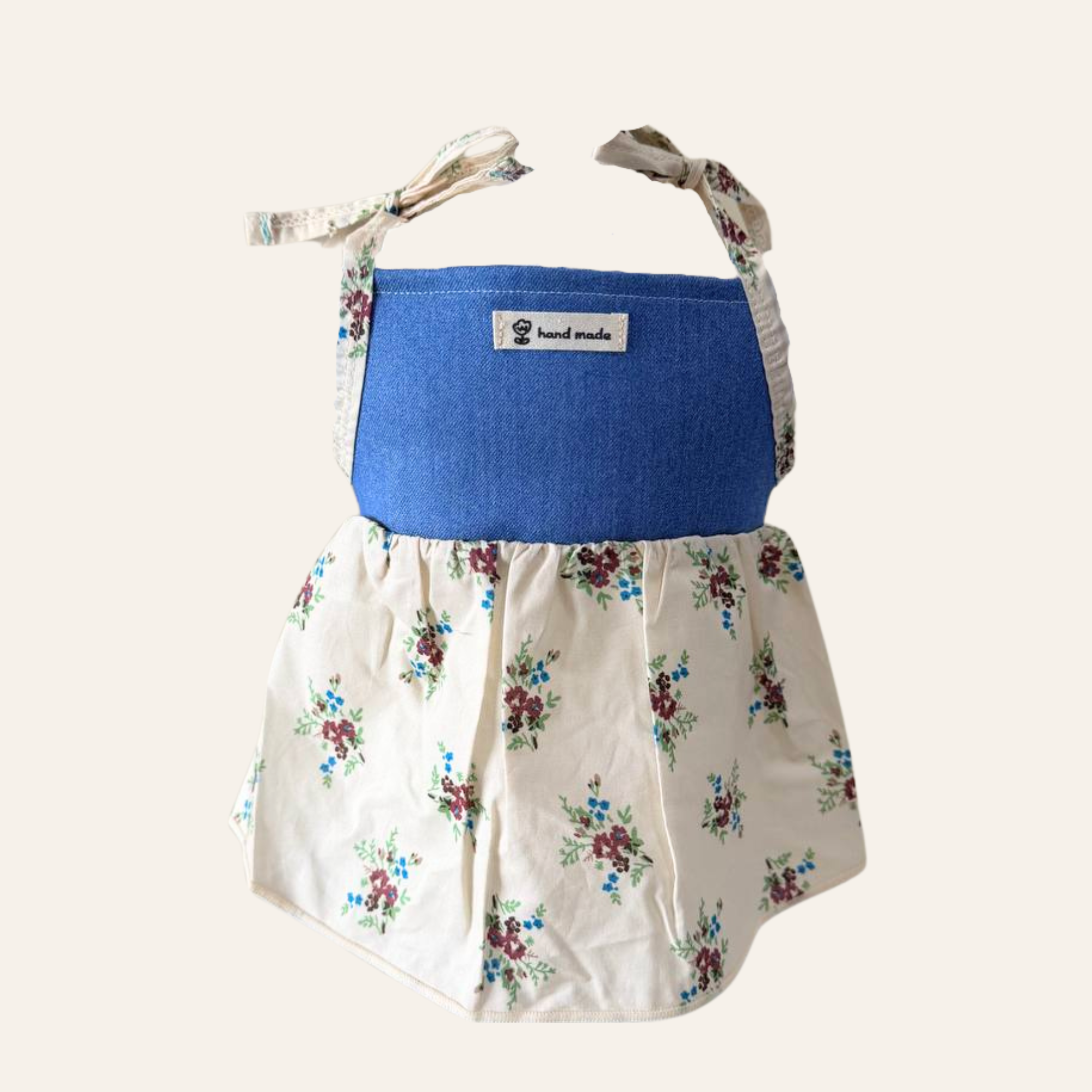 Floral Summer Dress - Daisy Cream & Blue Blossom Edition