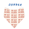 4-Language DANGER Scrunchie Bandana (water-repellent)