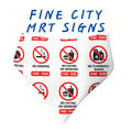 Fine City MRT Signs Scrunchie Bandana (water-repellent)