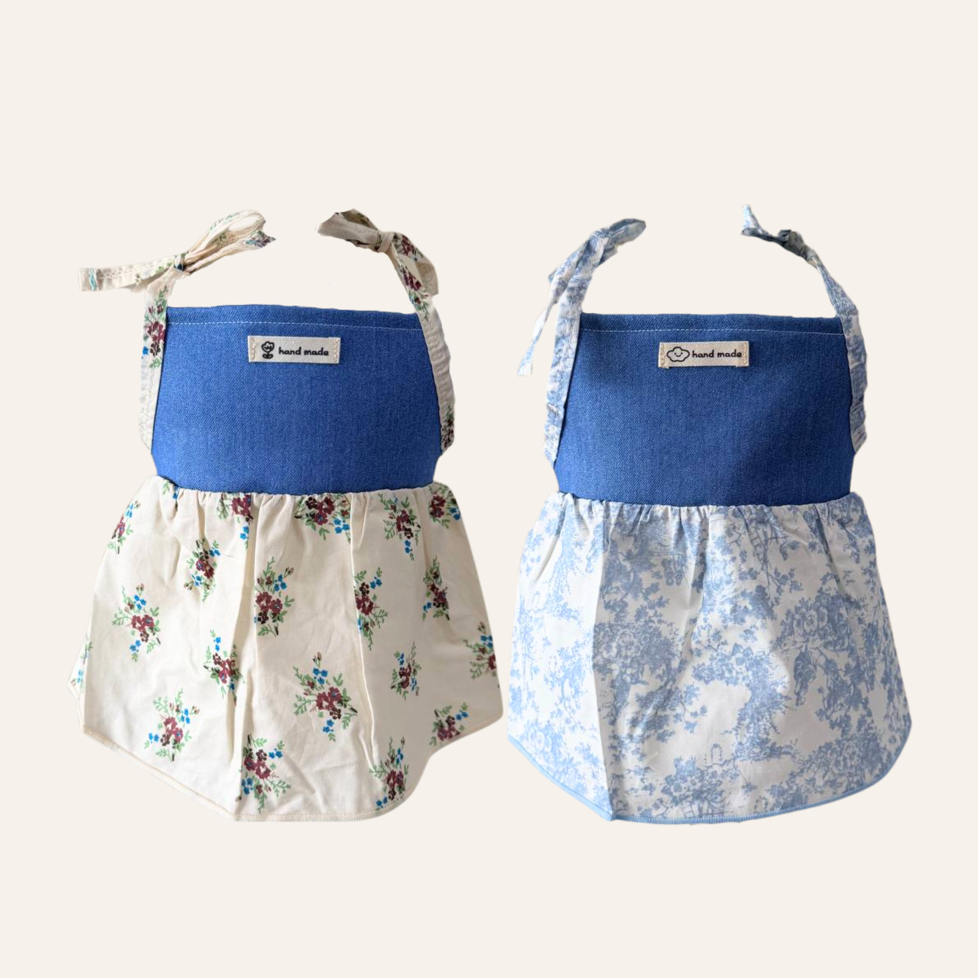 Floral Summer Dress - Daisy Cream & Blue Blossom Edition